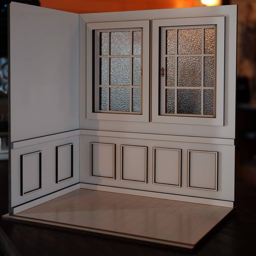 アンティーク　ドイツ　ドールハウス　部屋本体　ホワイトペイント　木製　ミニチュア アンティーク ドイツ ドールハウス 部屋本体 ホワイトペイント